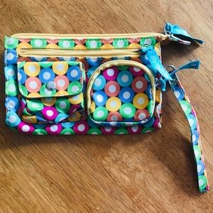 Lily Bloom colorful design wristlet wallet